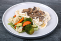 Mushroom Ravioli Alfredo